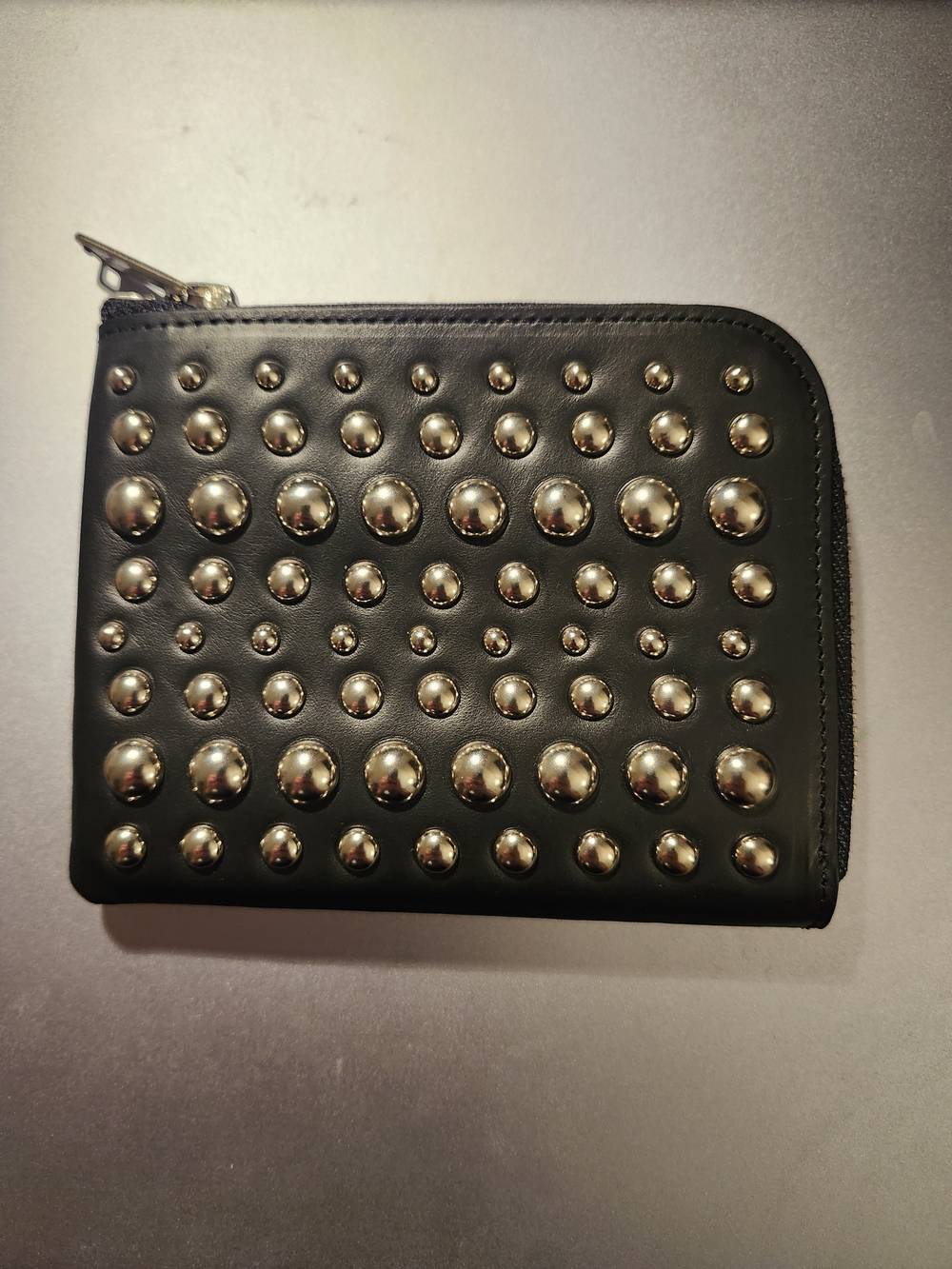 Undercover Black Leather Studded Zip Wallet Brand New Jun Takahashi Japan